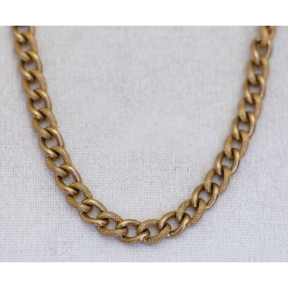 16 inch, Vintage Gold Tone Style Chain Choker Necklace by Sarah Coventry - N1 - Picture 1 of 3